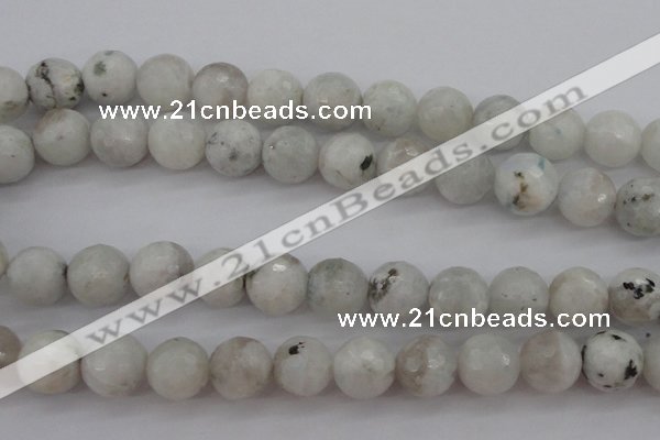 CMS804 15.5 inches 12mm faceted round white moonstone beads