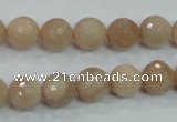 CMS84 15.5 inches 10mm faceted round moonstone gemstone beads