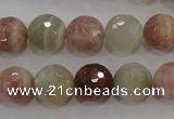 CMS872 15.5 inches 10mm faceted round moonstone gemstone beads