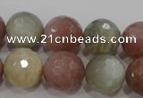 CMS874 15.5 inches 14mm faceted round moonstone gemstone beads