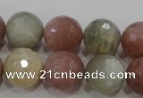 CMS875 15.5 inches 16mm faceted round moonstone gemstone beads