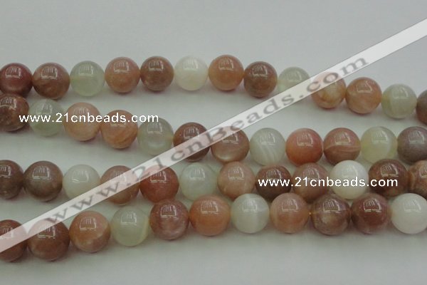 CMS894 15.5 inches 12mm round moonstone gemstone beads wholesale