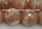 CMS947 15.5 inches 18mm faceted round A grade moonstone gemstone beads