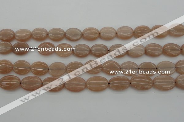 CMS961 15.5 inches 10*12mm oval A grade moonstone beads