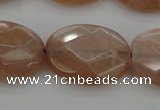 CMS968 15.5 inches 13*18mm faceted oval A grade moonstone beads