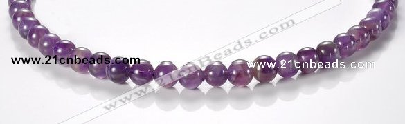 CNA02 8mm round AB grade natural amethyst quartz beads Wholesale