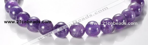 CNA06 AB grade natural amethyst 16mm round quartz bead Wholesale