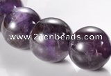 CNA07 AB grade natural amethyst 18mm round quartz bead Wholesale