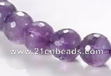 CNA08 12mm faceted round A- grade natural amethyst quartz beads