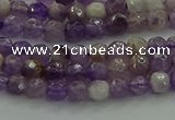 CNA1010 15.5 inches 4mm faceted round dogtooth amethyst beads