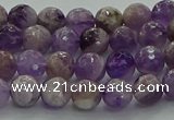 CNA1011 15.5 inches 6mm faceted round dogtooth amethyst beads