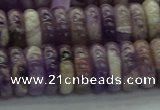 CNA1023 15.5 inches 4*12mm rondelle dogtooth amethyst beads