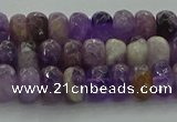 CNA1029 15.5 inches 5*8mm faceted rondelle dogtooth amethyst beads