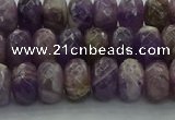 CNA1030 15.5 inches 6*10mm faceted rondelle dogtooth amethyst beads