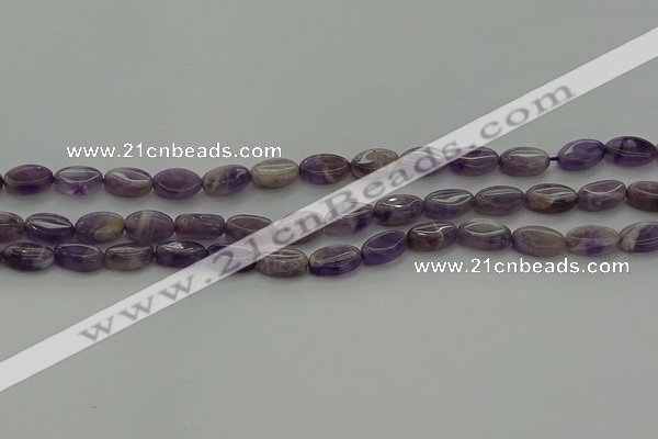 CNA1035 15.5 inches 6*10mm oval dogtooth amethyst beads wholesale