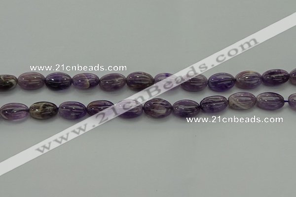 CNA1037 15.5 inches 10*14mm oval dogtooth amethyst beads wholesale