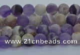 CNA1050 15.5 inches 4mm round matte dogtooth amethyst beads