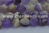 CNA1051 15.5 inches 6mm round matte dogtooth amethyst beads