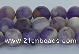 CNA1052 15.5 inches 8mm round matte dogtooth amethyst beads