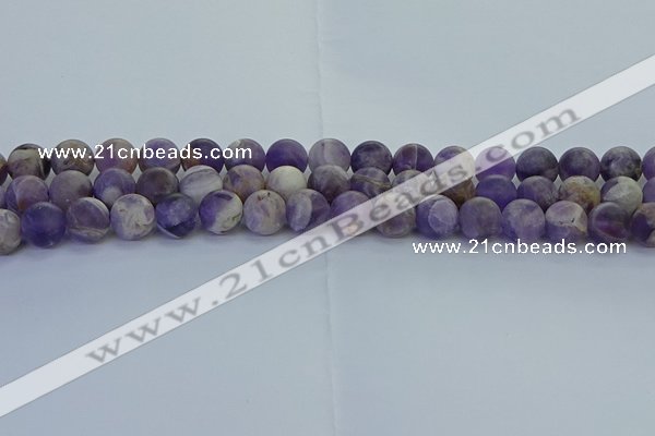 CNA1053 15.5 inches 10mm round matte dogtooth amethyst beads