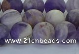 CNA1054 15.5 inches 12mm round matte dogtooth amethyst beads