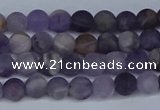 CNA1060 15.5 inches 4mm round matte dogtooth amethyst beads