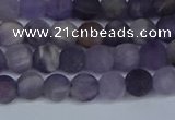 CNA1061 15.5 inches 6mm round matte dogtooth amethyst beads