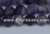 CNA1062 15.5 inches 8mm round matte dogtooth amethyst beads