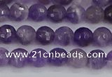 CNA1071 15.5 inches 6mm faceted round dogtooth amethyst beads