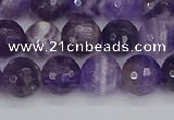 CNA1072 15.5 inches 8mm faceted round dogtooth amethyst beads