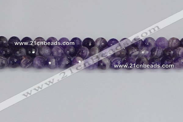 CNA1073 15.5 inches 10mm faceted round dogtooth amethyst beads