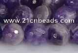 CNA1074 15.5 inches 12mm faceted round dogtooth amethyst beads