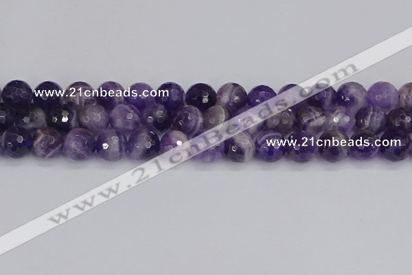 CNA1074 15.5 inches 12mm faceted round dogtooth amethyst beads