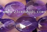 CNA1106 15.5 inches 10*12mm faceted oval amethyst gemstone beads