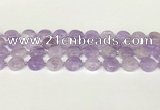 CNA1126 15.5 inches 14mm flat round natural lavender amethyst beads