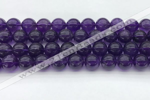 CNA1154 15.5 inches 12mm round natural amethyst gemstone beads