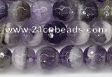 CNA1161 15.5 inches 6mm faceted round natural dogtooth amethyst beads