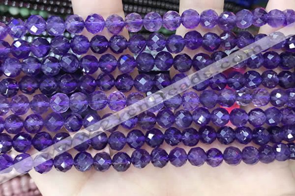 CNA1166 15.5 inches 6mm faceted round amethyst beads wholesale