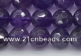 CNA1175 15.5 inches 6mm faceted round natural amethyst beads