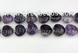 CNA1191 15.5 inches 20*20mm heart amethyst beads wholesale