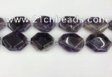 CNA1198 15.5 inches 30*40mm freeform amethyst beads wholesale