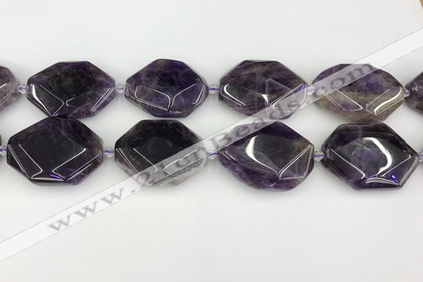 CNA1198 15.5 inches 30*40mm freeform amethyst beads wholesale