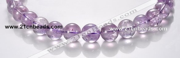 CNA12 15mm round A- grade natural amethyst beads Wholesale