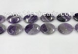 CNA1207 15.5 inches 20*30mm - 22*30mm faceted oval amethyst beads