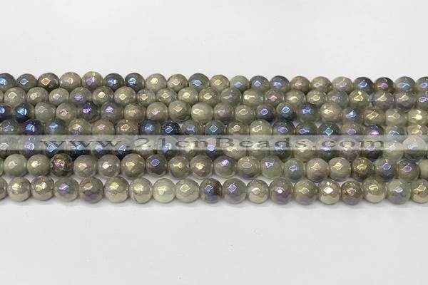CNA1235 15 inches 6mm faceted round AB-color lavender amethyst beads
