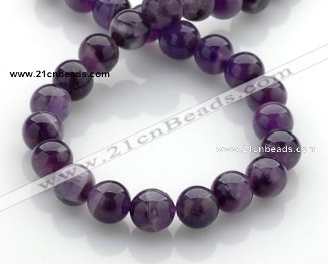 CNA15 15 inch 12mm round natural amethyst quartz beads Wholesale