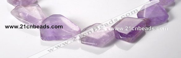 CNA16 15*27mm freeform A- grade natural amethyst beads Wholesale