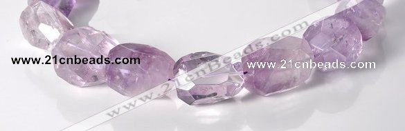 CNA17 15*28mm freeform A- grade natural amethyst beads Wholesale