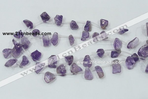 CNA205 15.5 inches 12*20mm natural amethyst gemstone chips beads