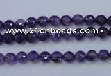 CNA251 15.5 inches 6mm faceted round natural amethyst beads